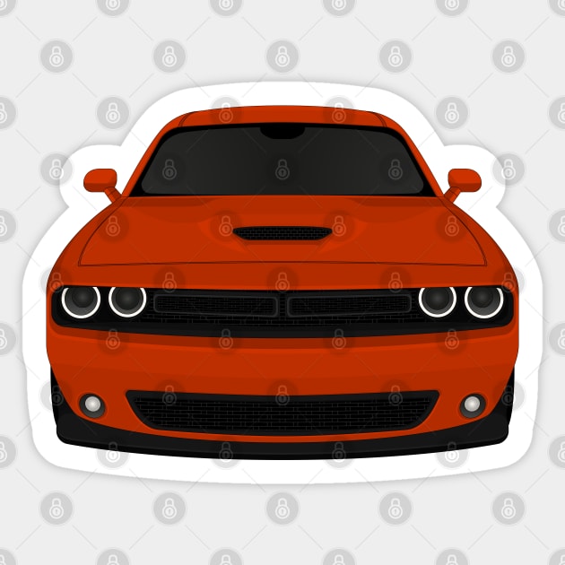 Challenger Red2 Sticker by VENZ0LIC